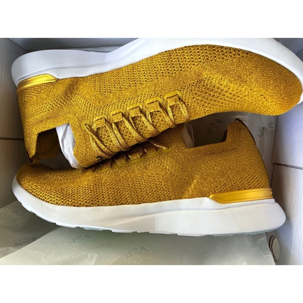 APL TechLoom Breeze Mens 24K Gold Running Shoes Size 10.5 Healthty Feet Strong‎